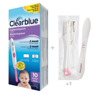 Bundle med Clearblue Eggløsningstest + Babyplan Tidlig Graviditetstest Stav