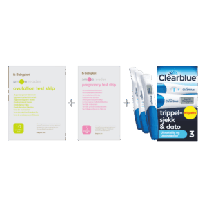 Pakke med Clearblue Triple Check + ny Smile Reader