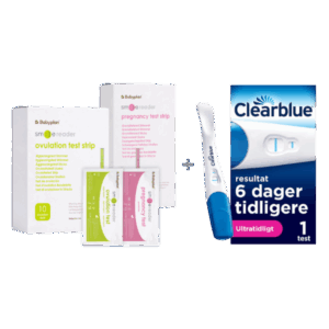Pakke med Clearblue tidlig graviditetstest (1 stk.) + ny Smile Reader