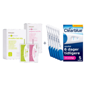 Pakke med Clearblue Ultratidlig Graviditetstest (5 stk.) + ny Smile Reader