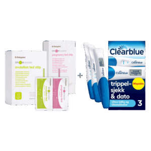 Pakke med Clearblue Triple Check + ny Smile Reader
