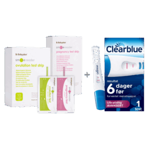 Pakke med Clearblue Ultratidlig Avansert Graviditetstest (1 stk.) + ny Smile Reader