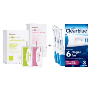 Pakke med Clearblue Ultratidlig Avansert Graviditetstest (3 stk.) + ny Smile Reader