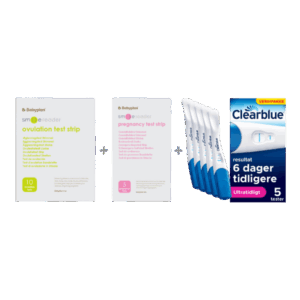 Pakke med Clearblue Ultratidlig Graviditetstest (5 stk.) + ny Smile Reader