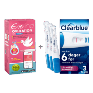 Eveline Smart Fertilitetssystem & Clearblue Ultratidlig Avansert 3-pak – Digital Eggløsningssporing og Tidlig Graviditetstesting