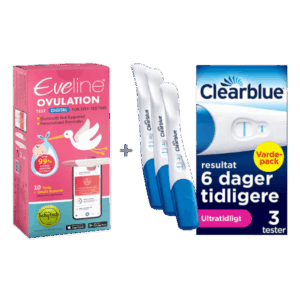 Eveline Smart Fertilitetssystem & Clearblue Ultratidlig 3-pak – Digital Eggløsningssporing og Tidlig Graviditetstesting