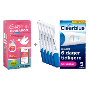 Eveline Smart Fertilitetssystem & Clearblue Ultratidlig 5-pak – Storpakke til Tidlig Graviditetstesting