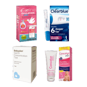 Eveline Smart Fertilitetssystem, Clearblue Ultratidlig Avansert, Babyplan Sædkvalitetstest & Conceive Plus 75ml – Komplett Startpakke for Dere