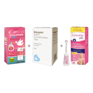 Eveline Smart Fertilitetssystem, Babyplan Sædkvalitetstest & Conceive Plus – Komplett Pakke for Begge Partneres Fertilitet